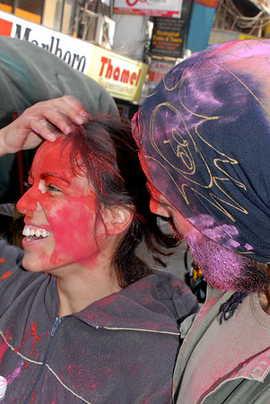 Greek friends caught up in Holi
