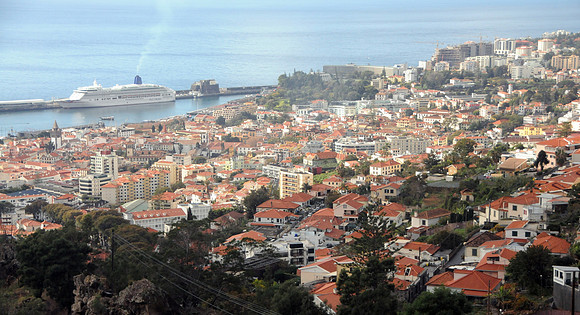 Looking down on Funchal from Monte