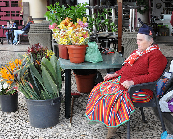 Polite lady let me take her photo - but still looked grumpy :)