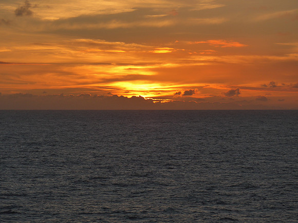 Sunset at sea