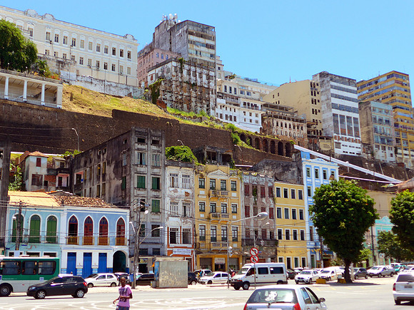 Lower city looking up at Pelourinho