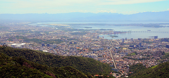 Looking at north side of Rio (Maracana Stdm is on left)