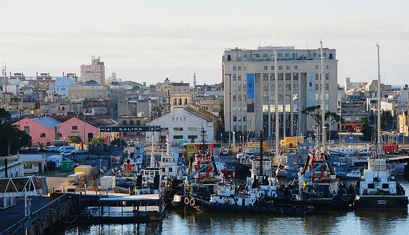 Port adjacent to the old part of the city