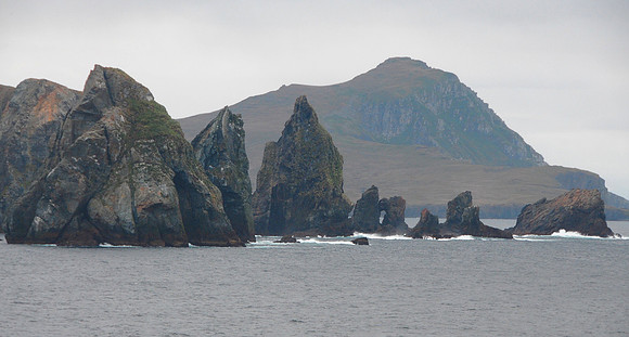 Sea stacks at Isla a Hornos
