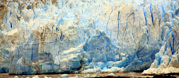 Distinct layers of ice in Amalia Glacier