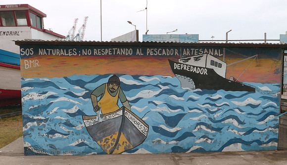 Street art in port of San Antonio