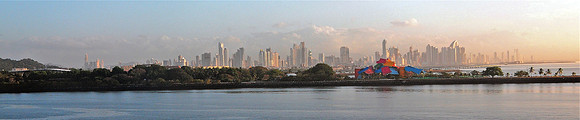Looking towards Panama City at Pacific entrance