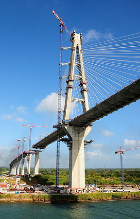 Construction of new suspension bridge on Atlantic side