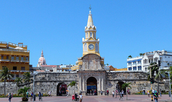 Entrance to old walled city of Cartagena