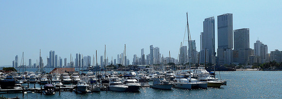 One of the yacht clubs in Cartagena harbour