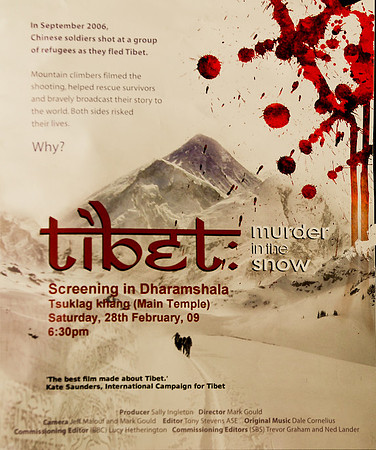 Screening of "Murder in the Snow" in Dhalai Lama's temple complex
