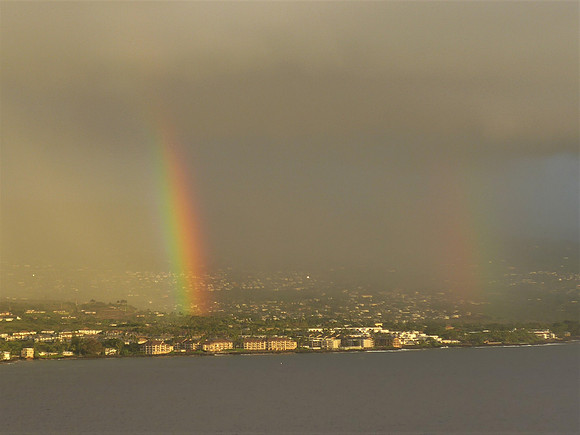 Double rainbow in Kona, Hawai'i