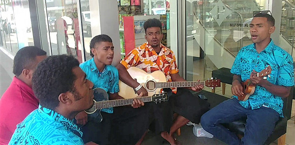 Musicians performing in Suva