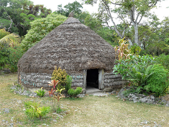 Traditional hut in Easo, Lifou island