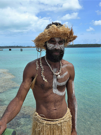 Ile de Pines resident in traditional native look