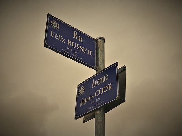 Street sign in Noumea, capital of New Caledonia
