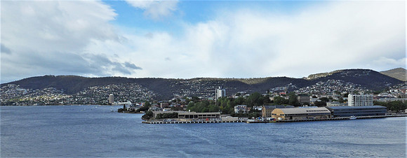 Entering the port city of Hobart