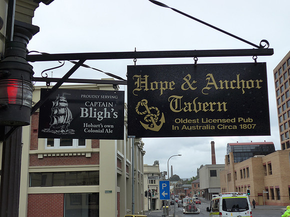 Sign outside the Hope & Anchor Pub