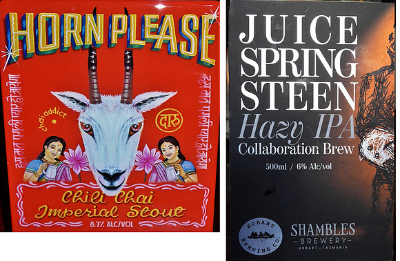 Some interesting beers on tap in Hobart