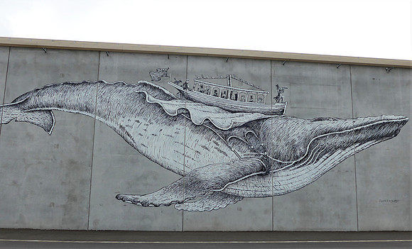 Street art at the port in Port Chalmers