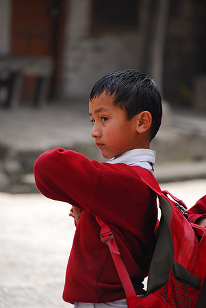 Waiting for the school bus