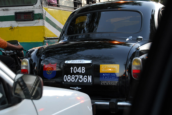 Delhi's famous "Ambassador" taxi cabs