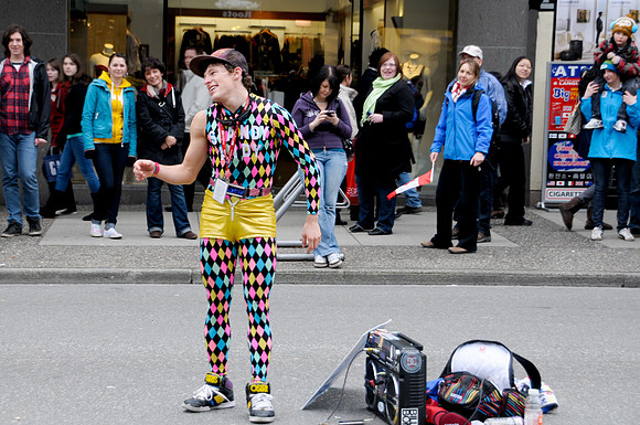 Spandy Andy performing on Robson Street