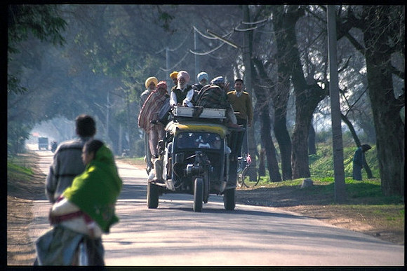 Local traffic in Sangrur..check the very right!